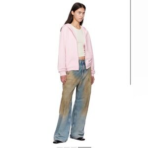 NWOT Acne Studios PINK BLOSSOM ZIP UP HOODIE Size M